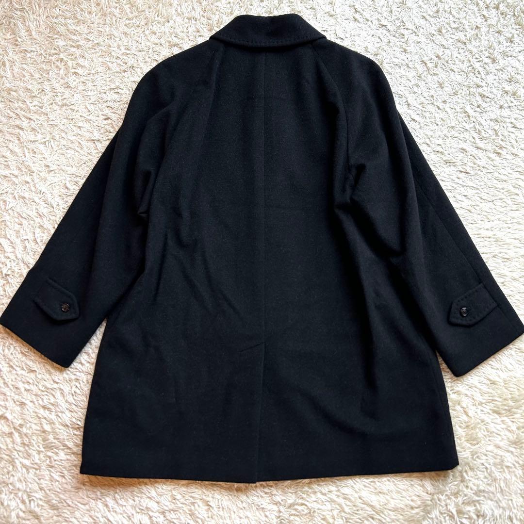 極美品✨️BURBERRY カシミヤ100% 比翼 ステンカラーコート ショート