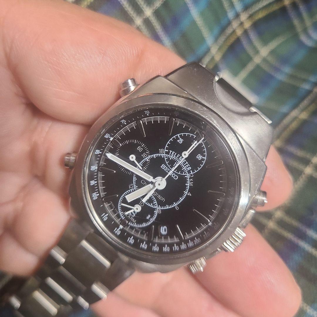 SEIKO SUS 7T32 稼動 クロノグラフ& アラーム