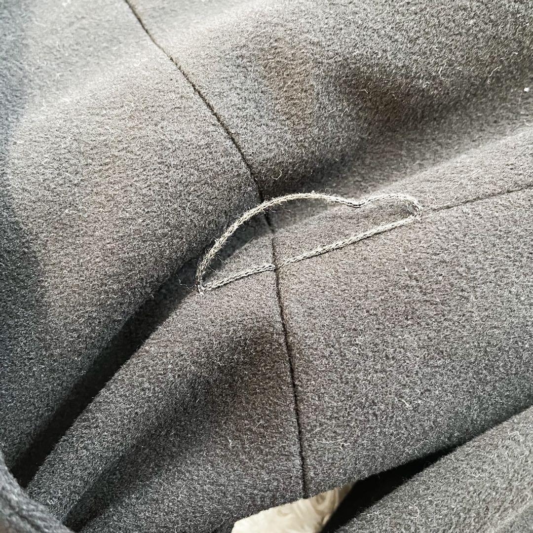 美品 MAXMARA ベルテッドコート ロング 女優襟 ステッチ ブラック