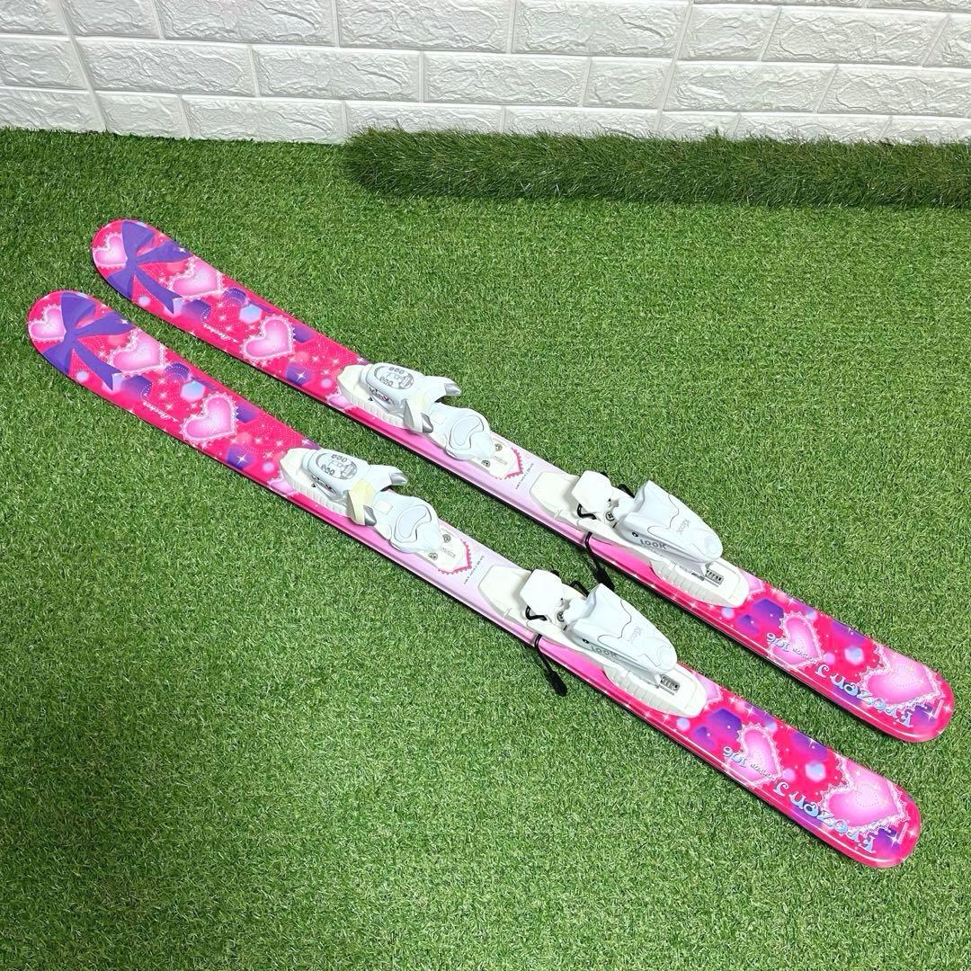Hart かわいいピンク 女の子 ジュニア106cm スキー板ビンディングセット