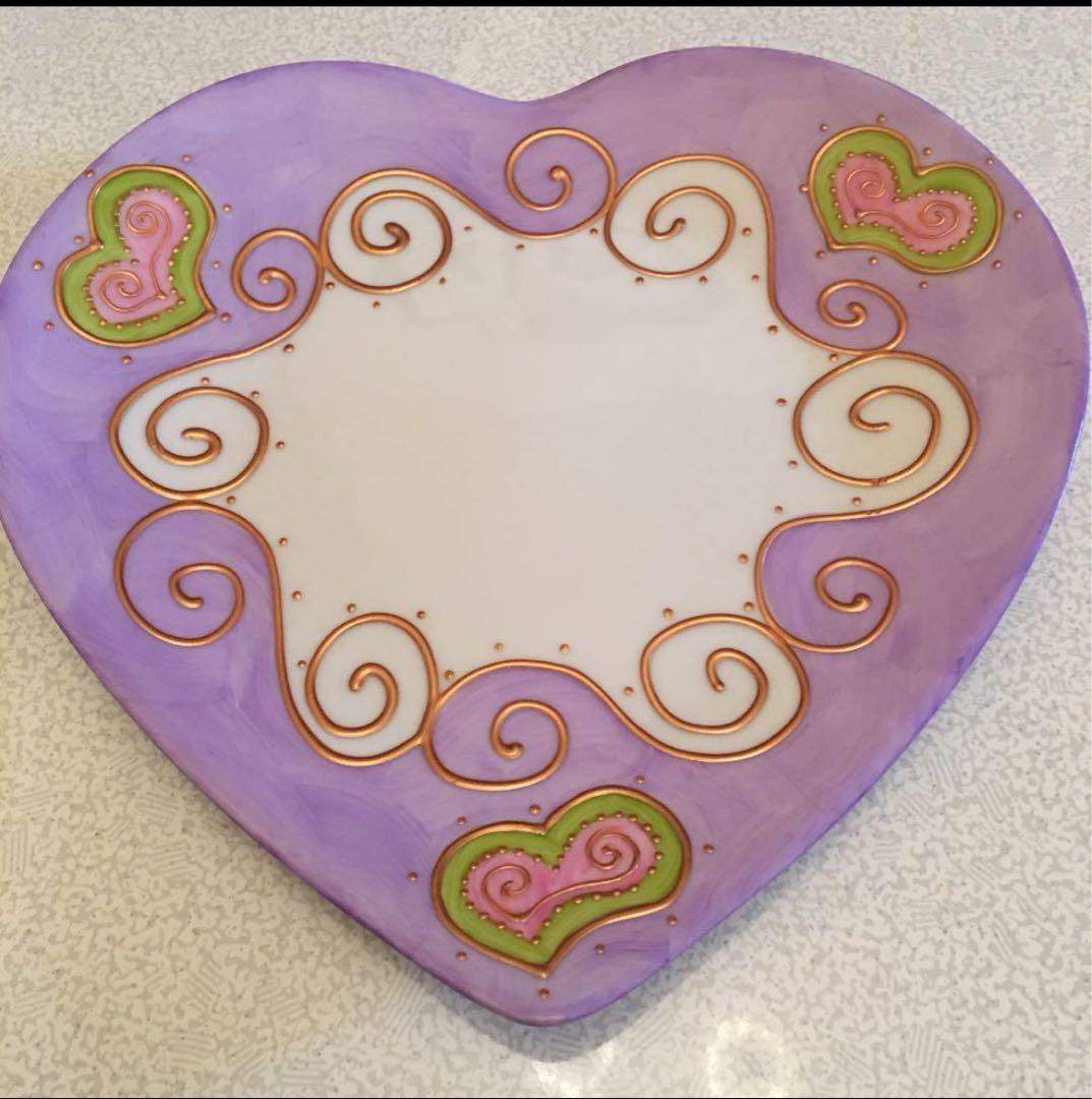 ソワジック　ハート　手描き　皿