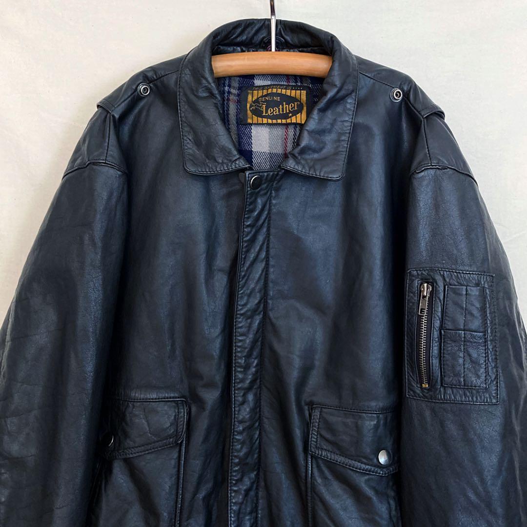 専用　80s A-2タイプ 牛本革レザーフライトジャケット　ビンテージ　レア