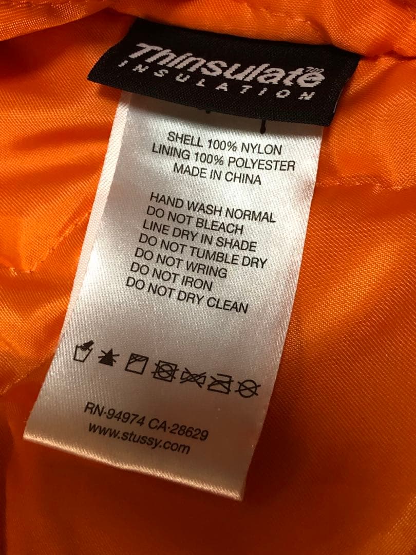 チ*ン様 STUSSY MA-1 ステューシー　メンズ　サイズM
