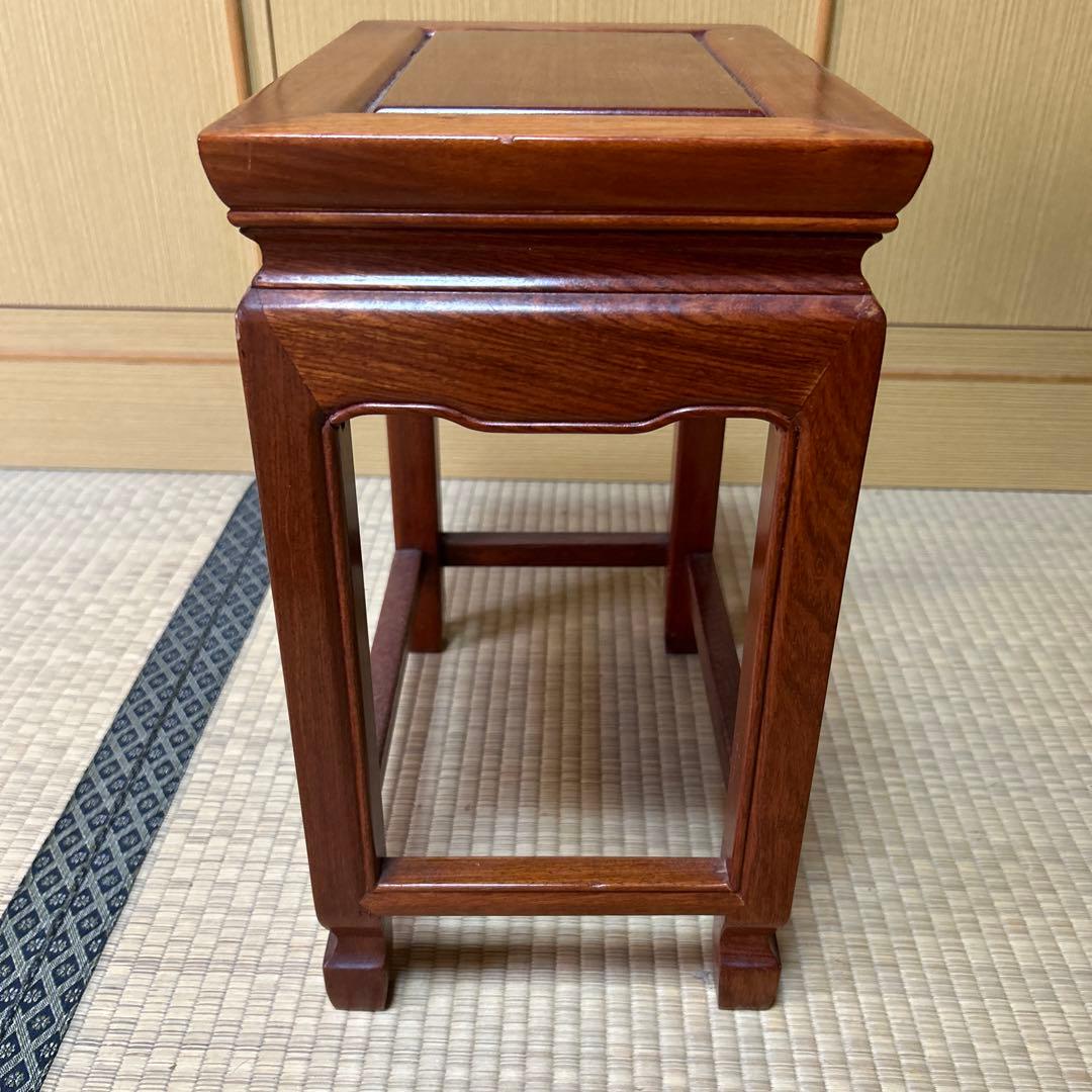 【値下げ】2セット　アンティーク　花台テーブル　花梨　シノワズリ 韓流