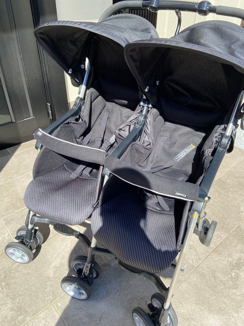 コンビ スピンツイン 二人乗りベビーカー ブラック