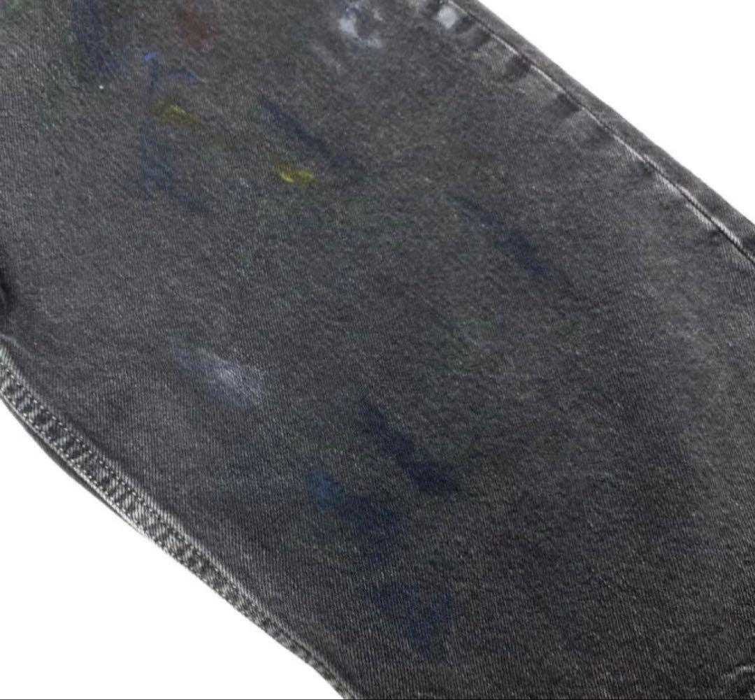 パンツ Maison Margiela 23AW BLACK PAINTED JEANS