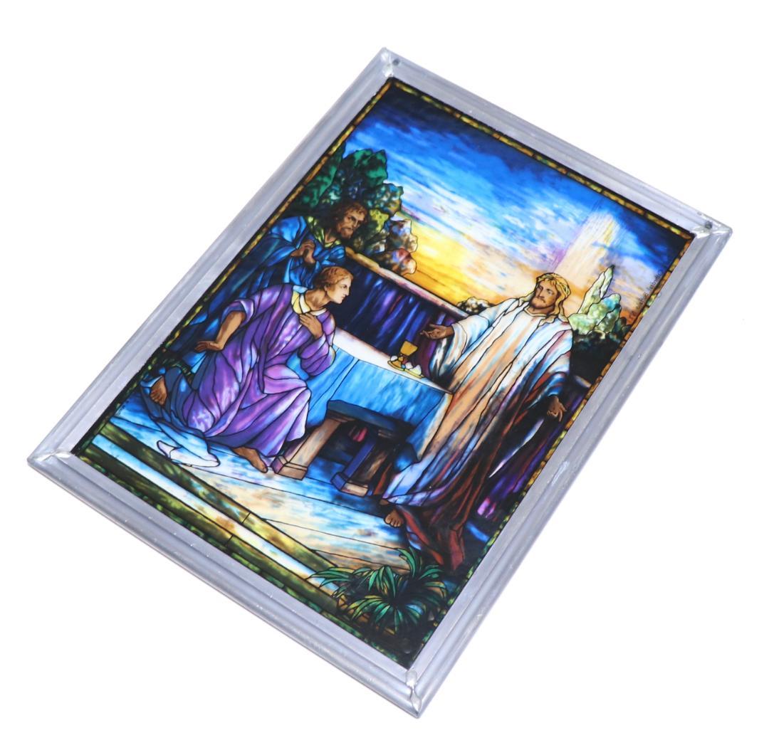 ルイス・C・ティファニー ヴィンテージ ステンドグラス エマオへ向かうキリスト