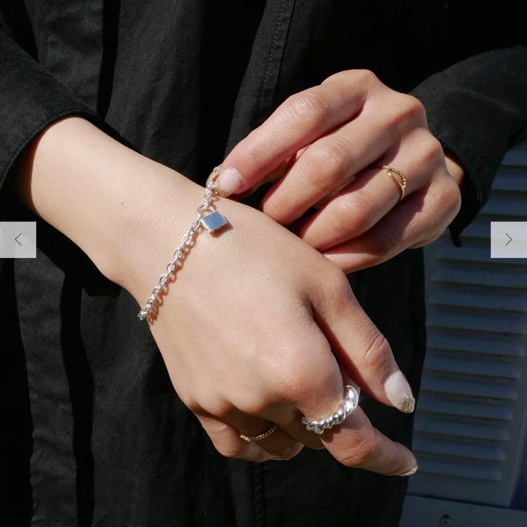 e.m. シルバーブレスレット　鍵デザイン　刻印可能