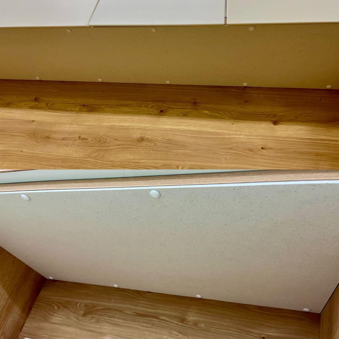 2025年購入【大川家具/KAGUCOCO】マカロン 食器棚 マットホワイト