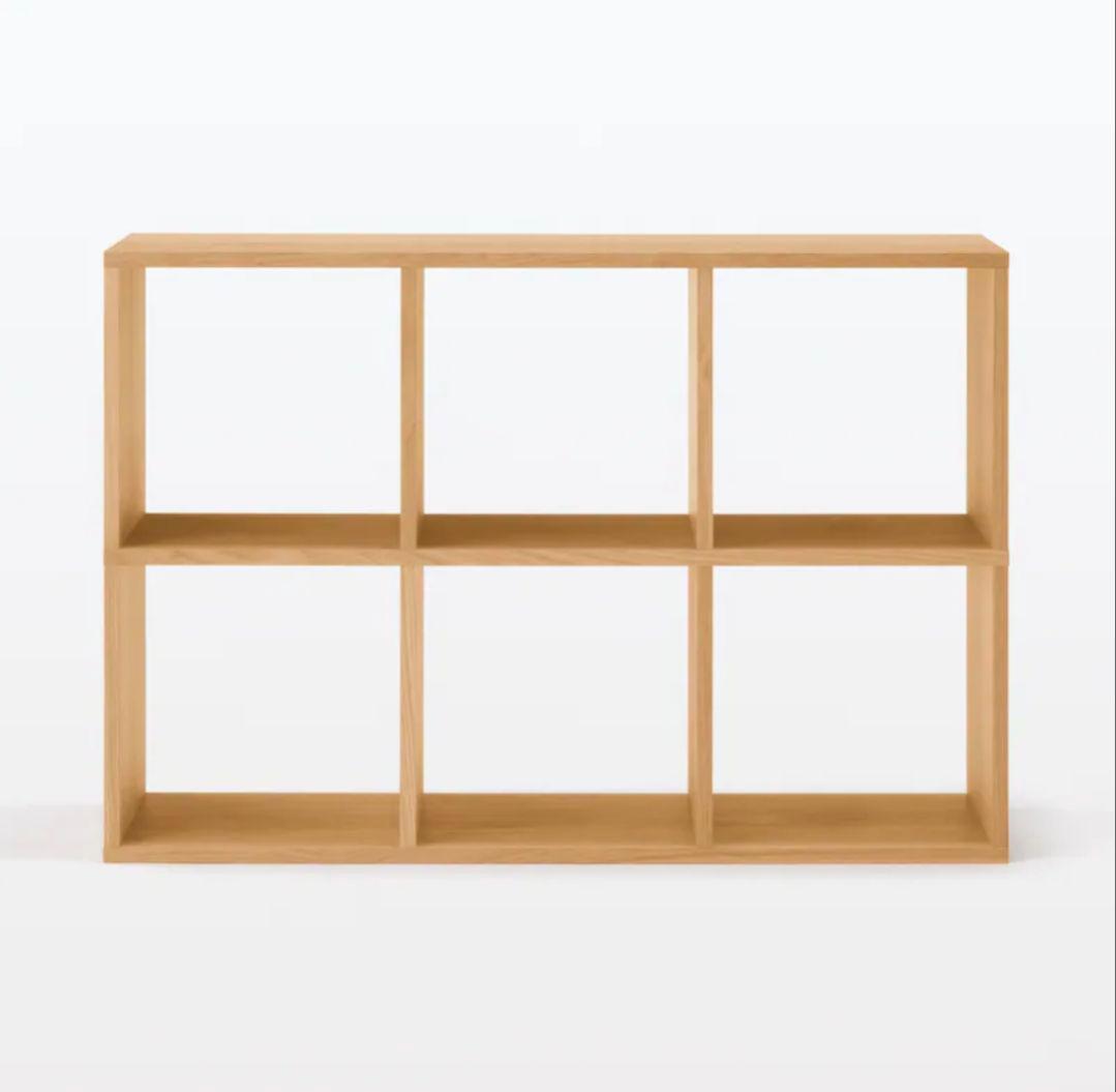 MUJI スタッキングシェルフ ３段×２列 オーク材　引出セット #1