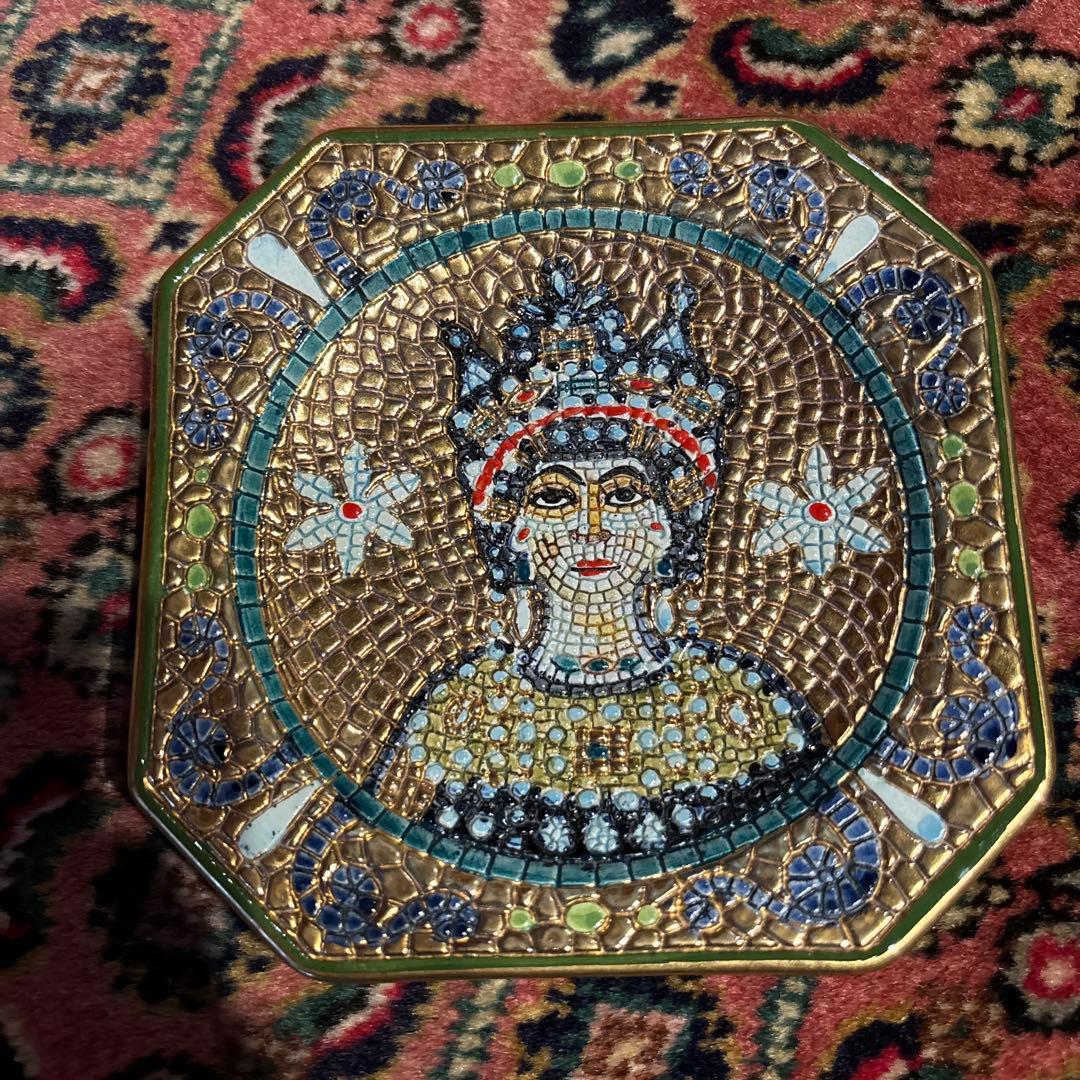 ビザンティン女帝アート モザイク調装飾品 ラヴェンナ お皿