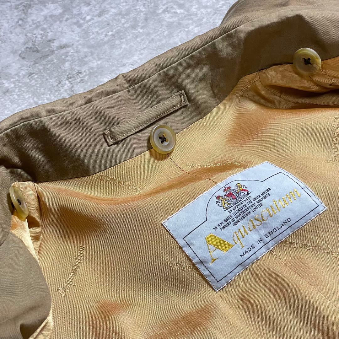 【美品 英国製】Aquascutum シングルトレンチコート マキシ丈