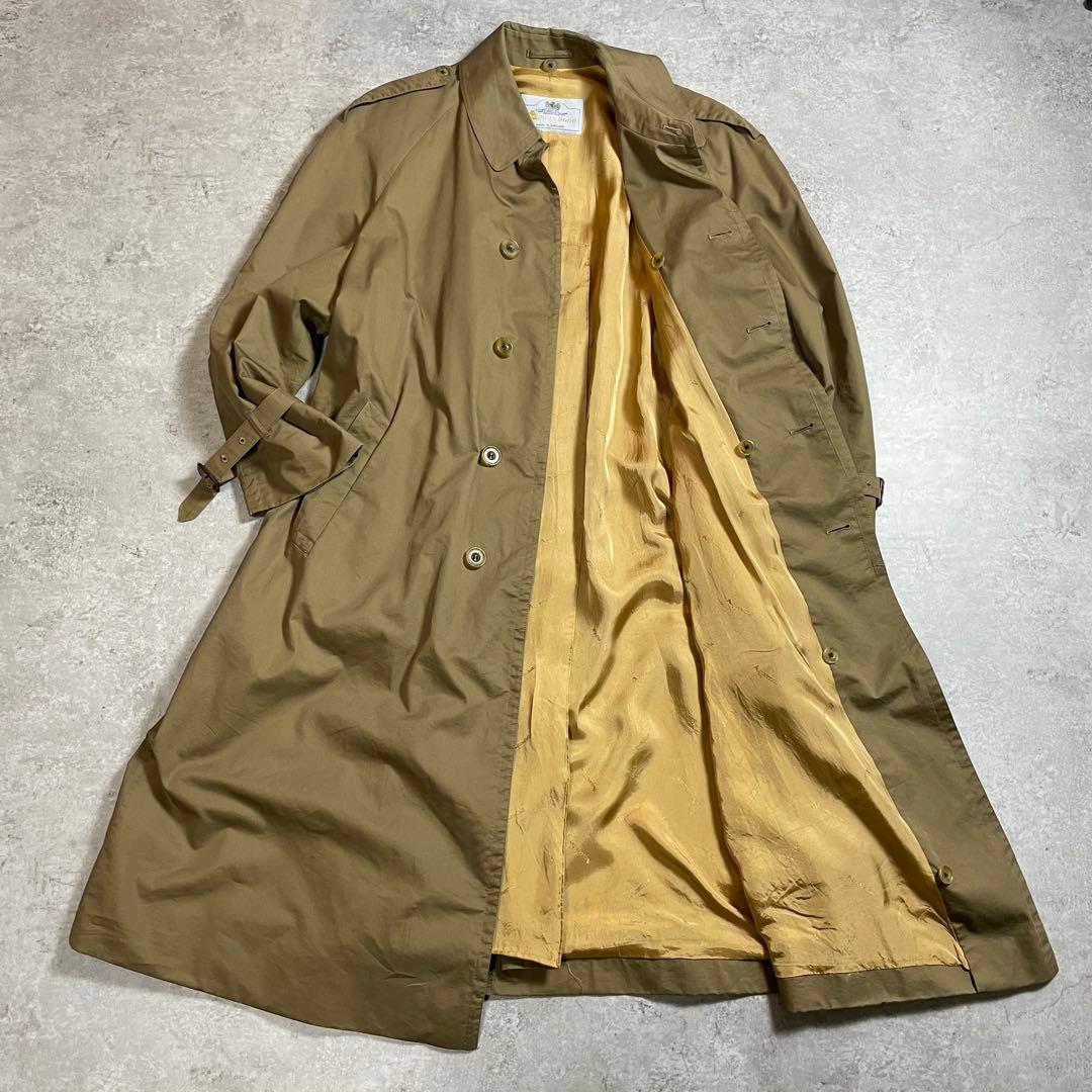 【美品 英国製】Aquascutum シングルトレンチコート マキシ丈