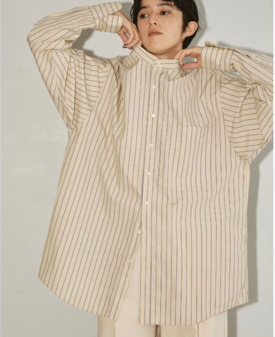 TODAYFUL ストライプオーバーシャツ