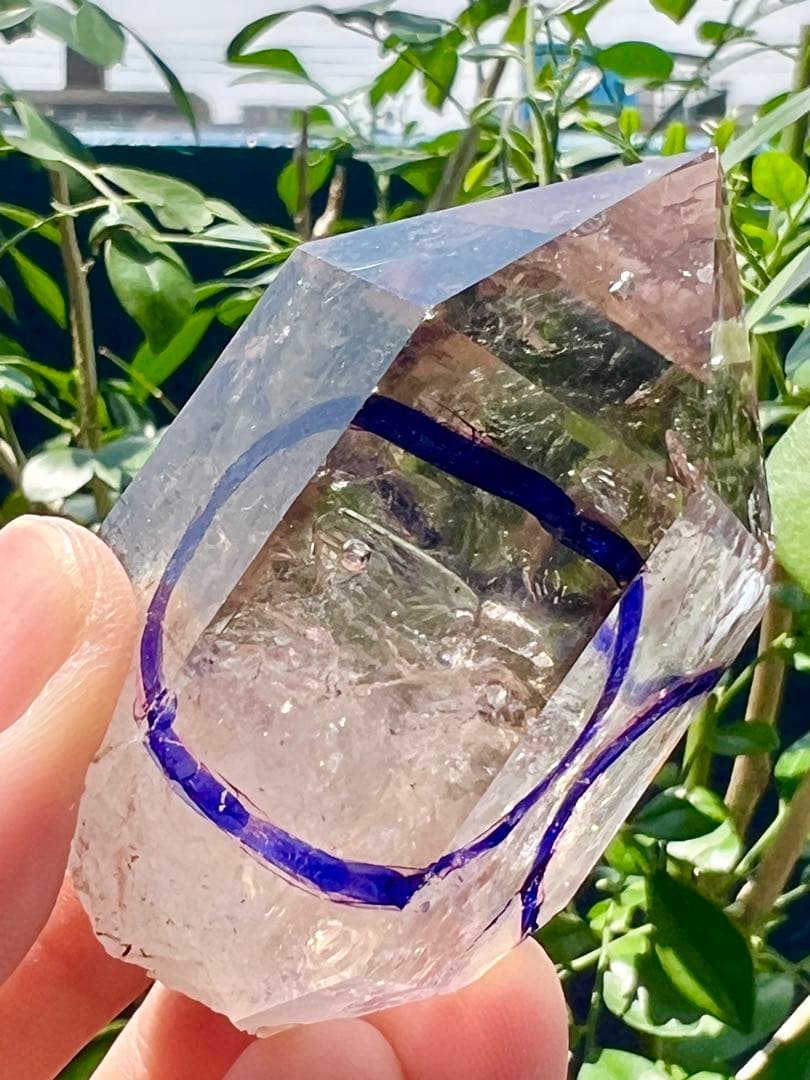 虹入り水入り　パキスタン産　エレスチャルクォーツ　原石水晶　天然石パワーストーン