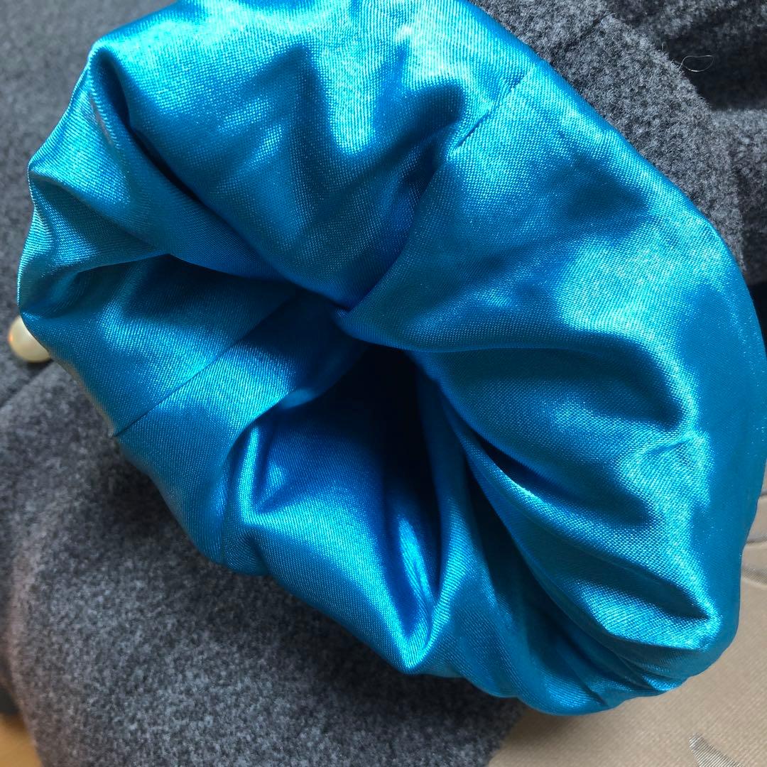 極美品❣️ビジューとポケットパールがポイント❣️ウールライクロングコート