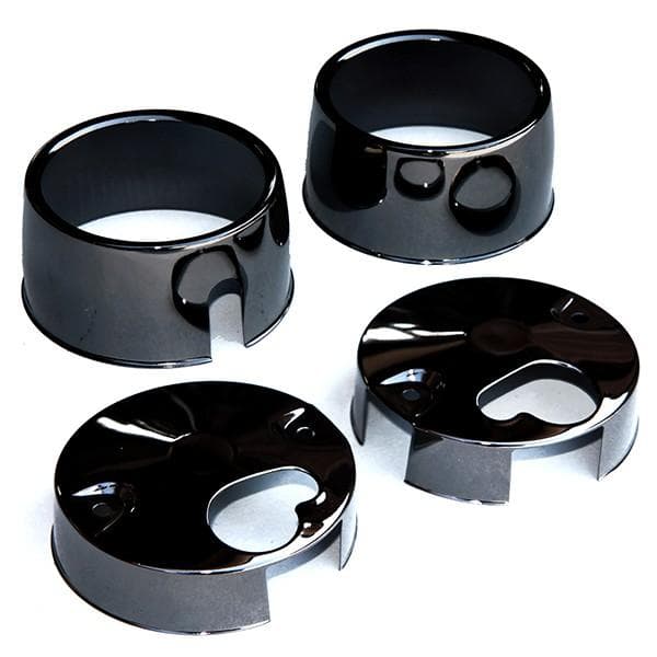 【547】 Z400FX メーターカバーセット ブラッククローム 上下セット