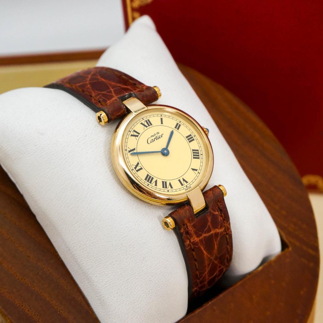 稼働 カルティエ ヴァンドーム 腕時計 ヴェルメイユ アンティーク 3035