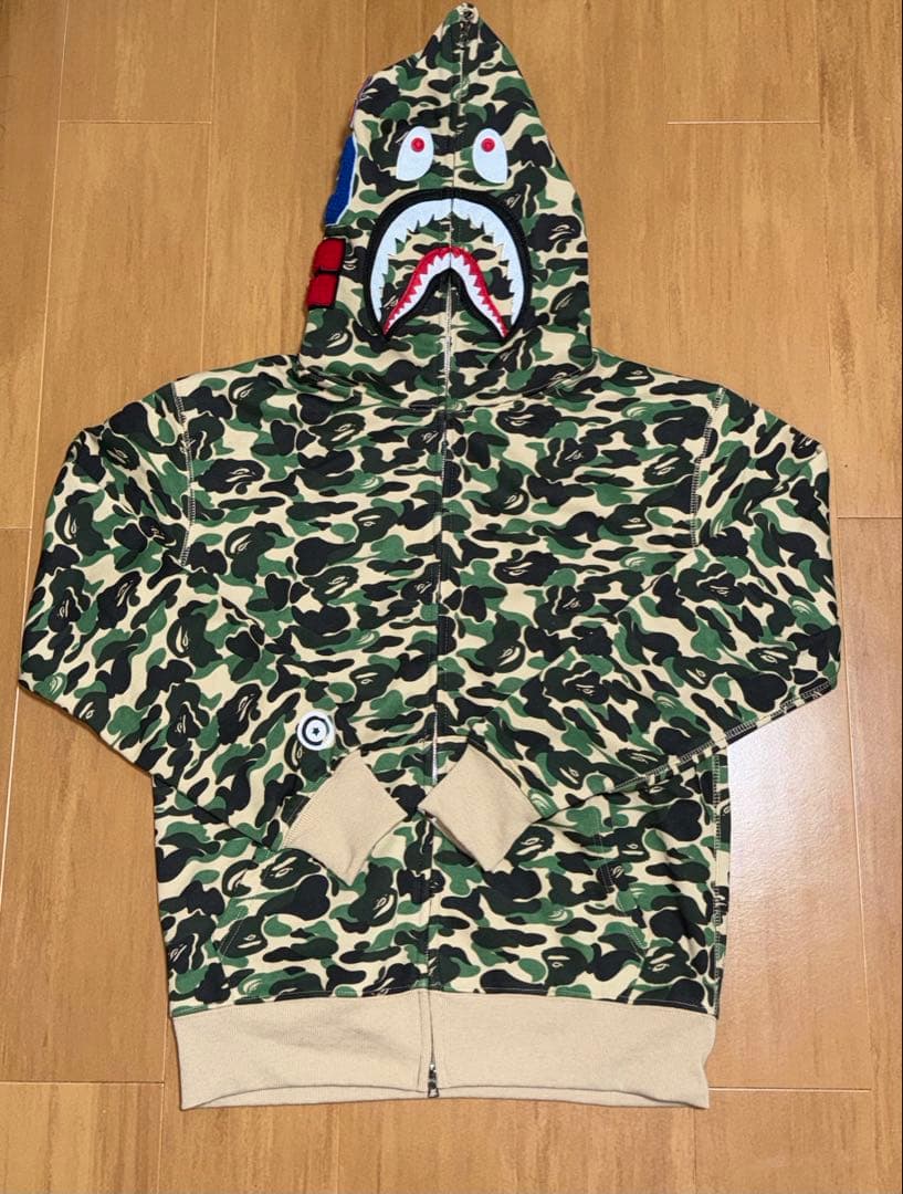 ★激レア★ APE abc camo green シャークパー カーLパーカー