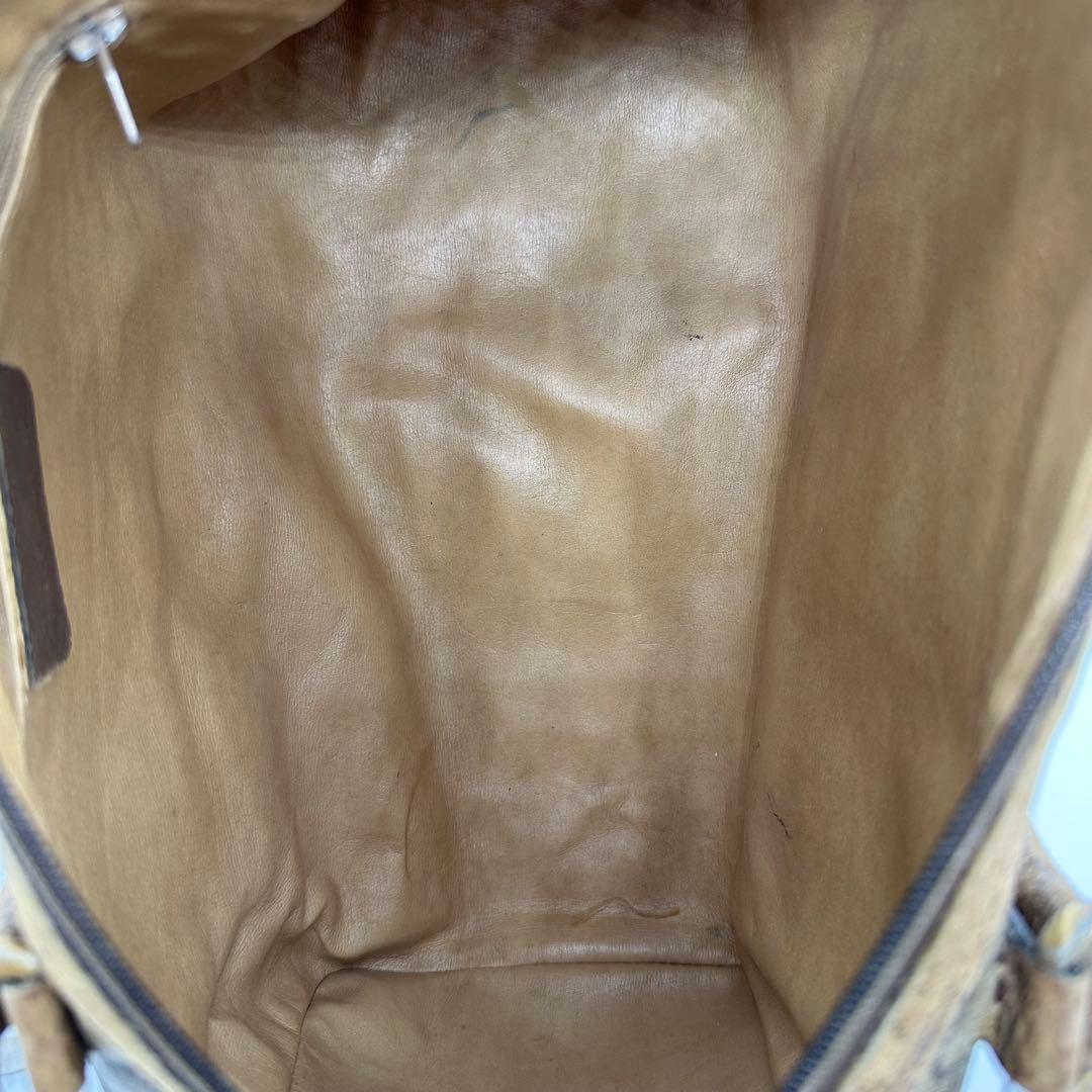 GUCCI グッチ ボストンバッグ GG柄 PVC レザー シェリーライン