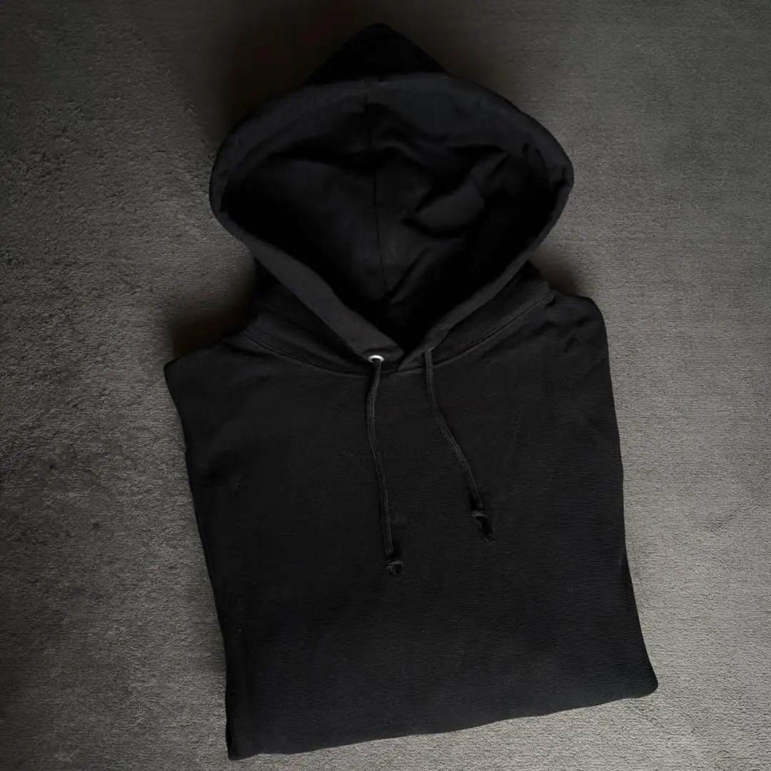 champion パーカー リバースウィーブ ブラック L