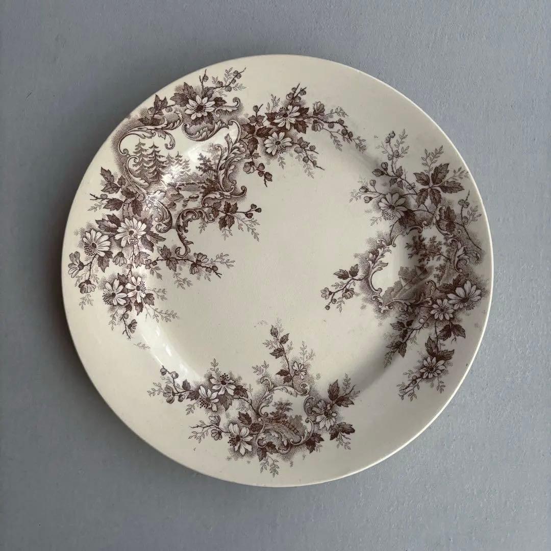 フランスアンティーク ショワジールロワ POMPADOUR ディナープレートD