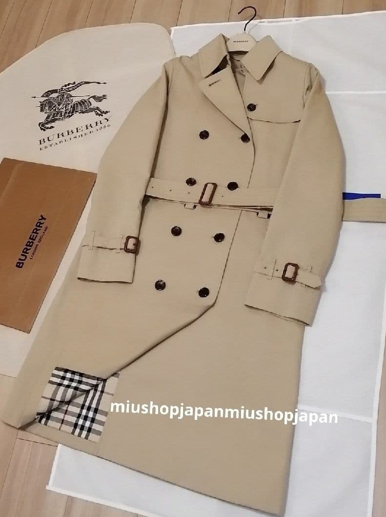 本物上質●38サイズ　BURBERRY　LONDON　トレンチコート　ハニー