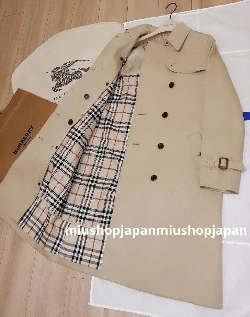 本物上質●38サイズ　BURBERRY　LONDON　トレンチコート　ハニー