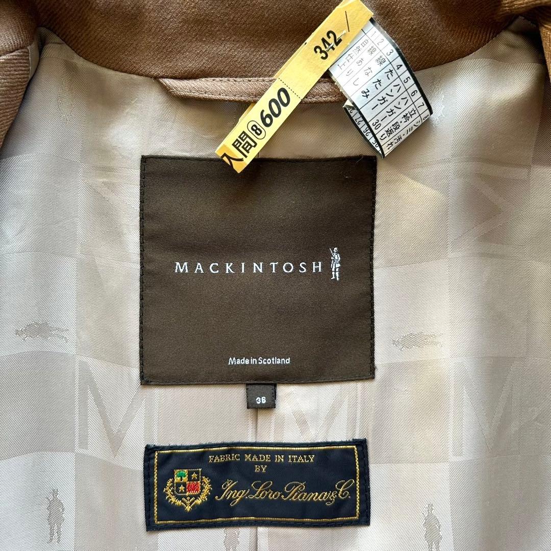 マッキントッシュロンドン　ステンカラーコート　ウール　ロロピアーナ生地　キャメル