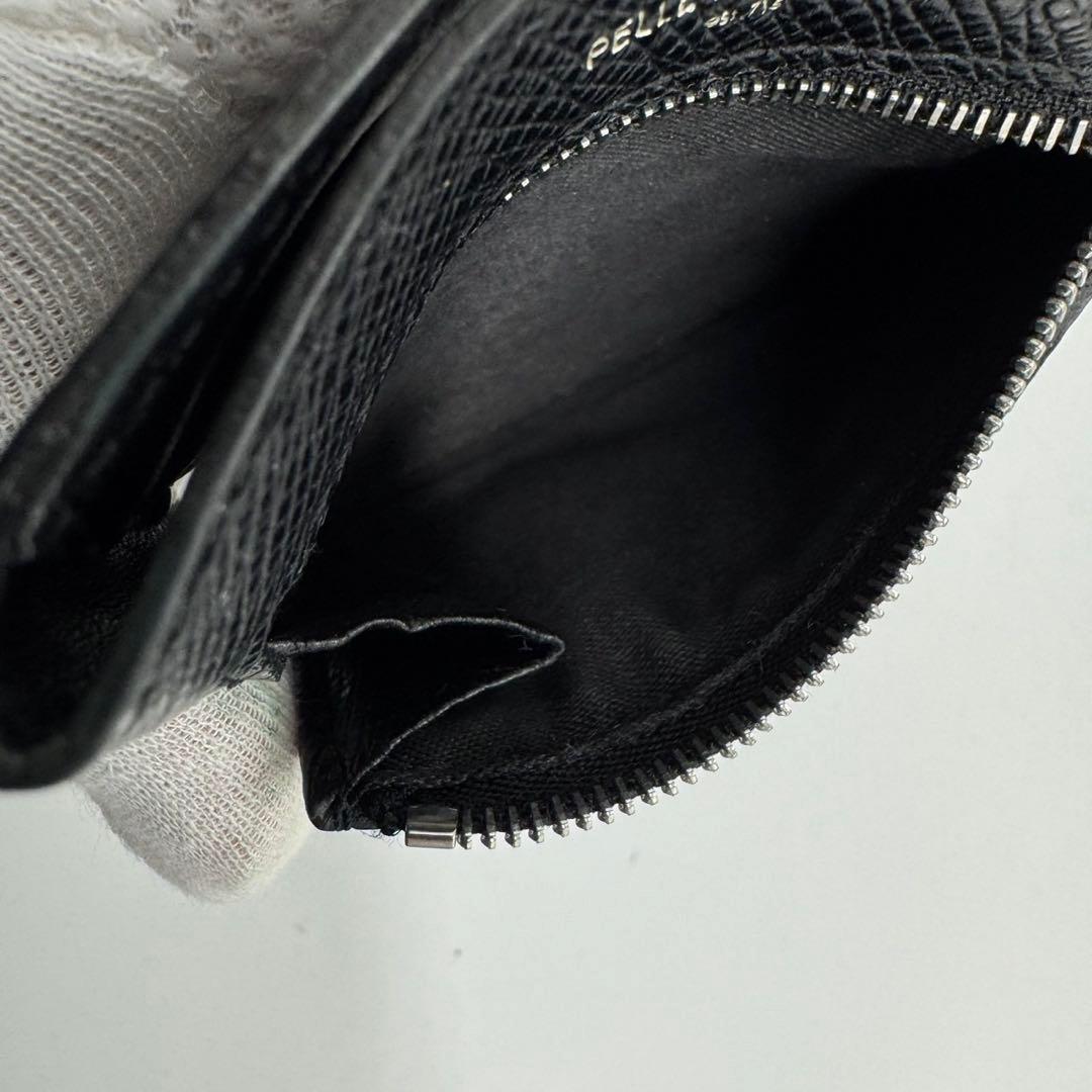 美品　PELLE MORBIDA マネークリップ 財布 二つ折り　黒　本革