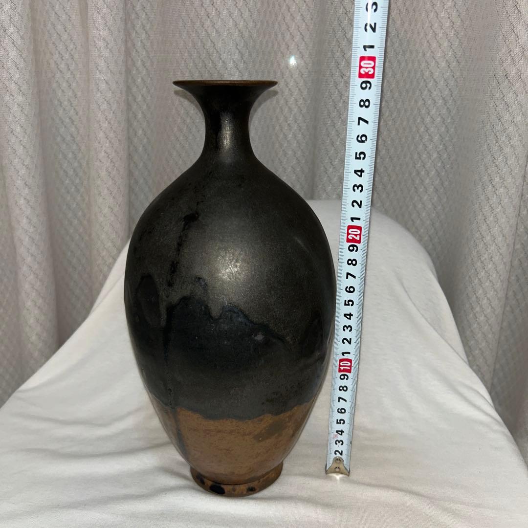 斎藤修　益子焼　日本工芸会正会員　花瓶　壺