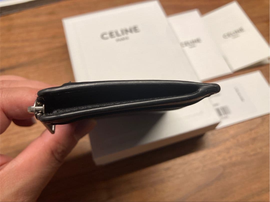 CELINEジップカードホルダー ブラック　セリーヌ　ケース