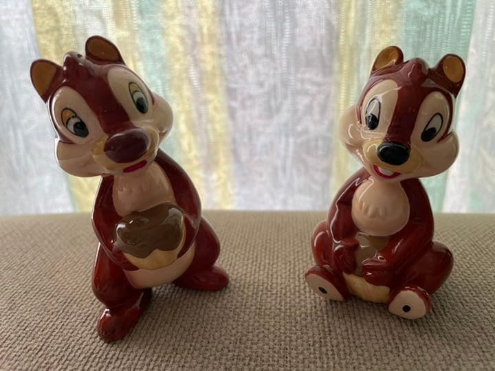ディズニー チップ&デール 陶器 フィギュア チップ デール