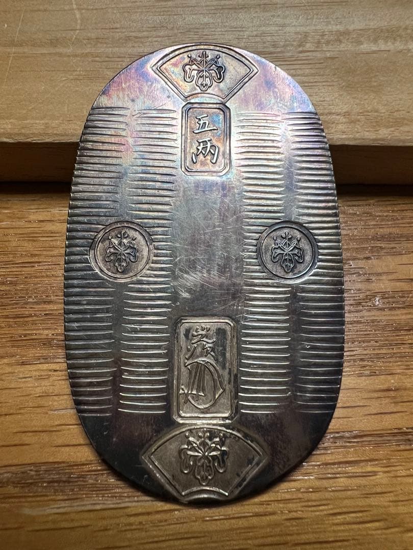 純銀小判 30g 楕円形　木製ケース付き