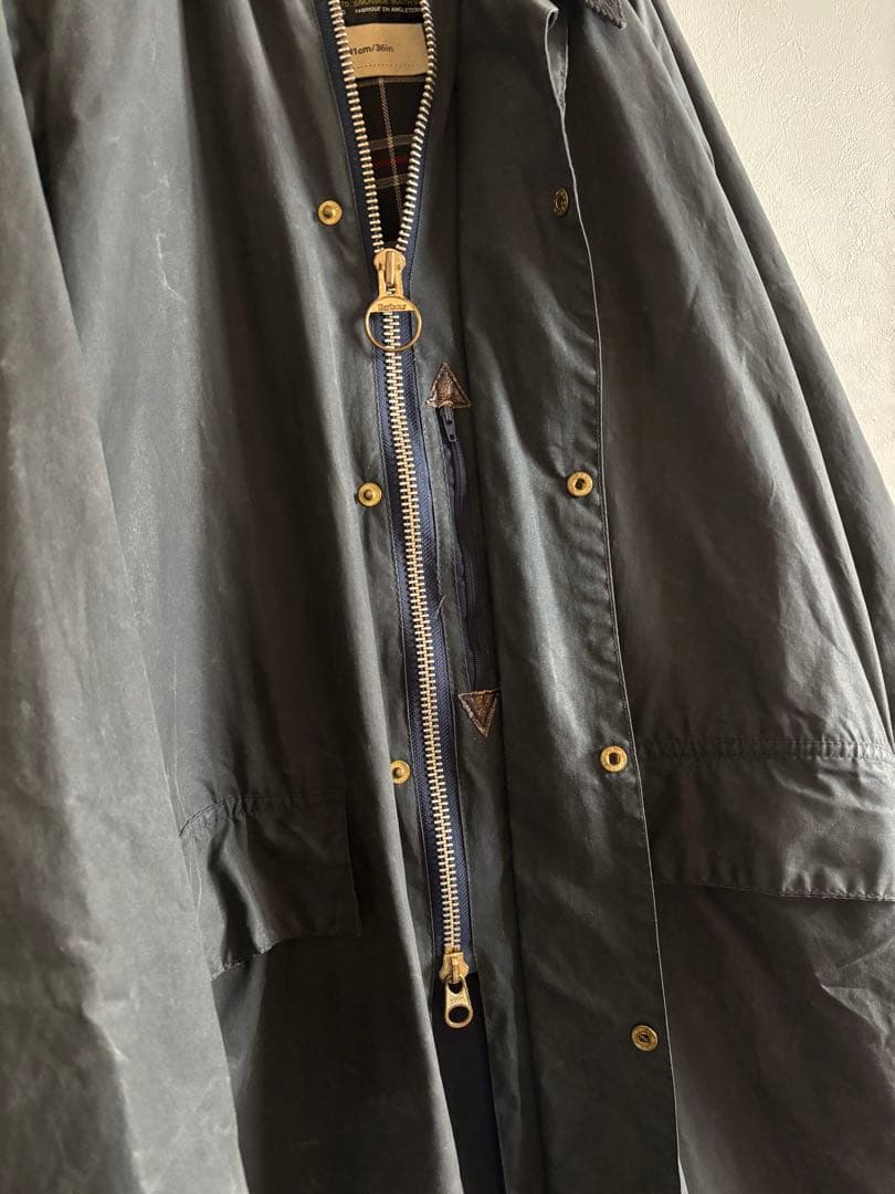 80s barbour バブアー burghley バーレー ネイビー36