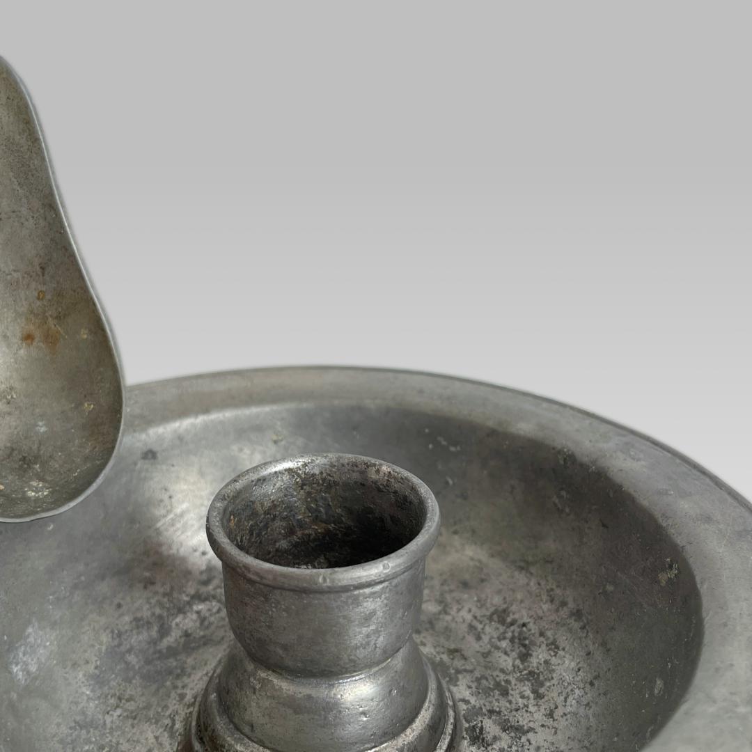 1910~20s【ユーロアンティーク】錫製 キャンドル チャンバースティック