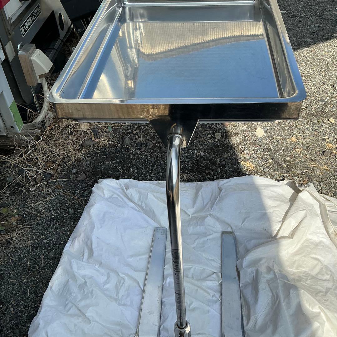 ステンレス製調整可能テーブル　医療　施術　高さ調節式　ワゴン 鍼灸/美容/ネイル