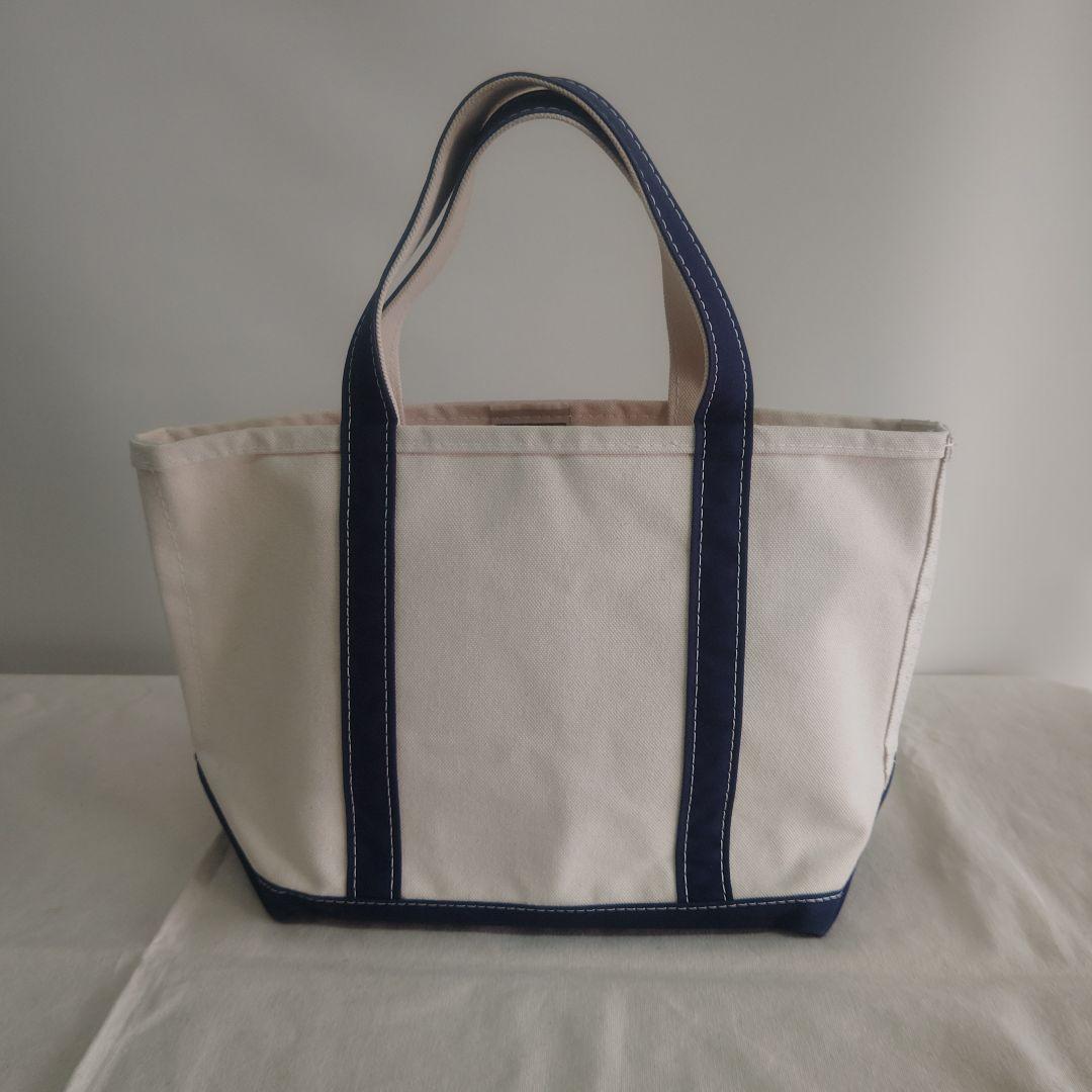 L.L Bean オープントートバッグ 生成り×ネイビー MADE IN USA