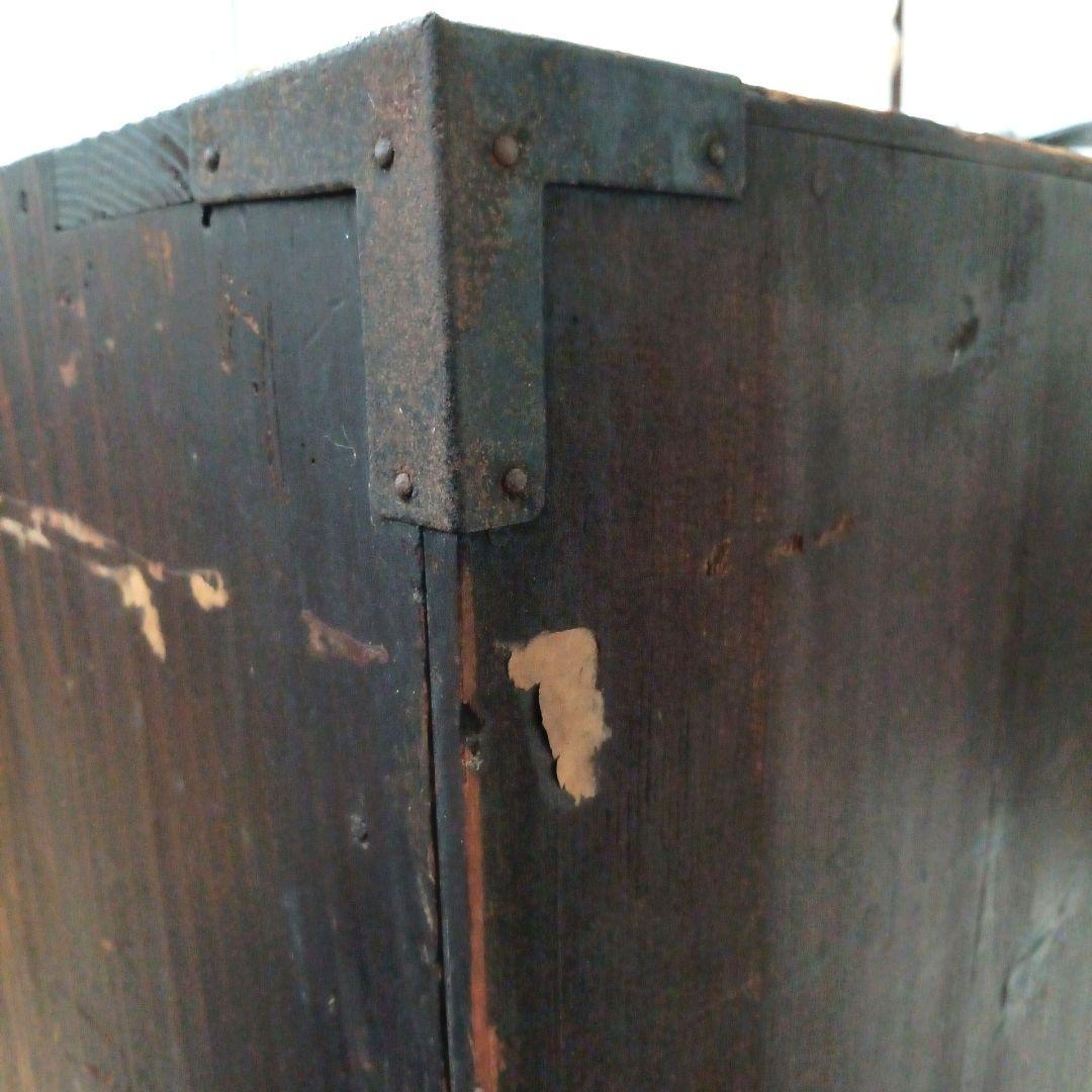 ◆年代物　小箪笥　アンティーク　和風木製箪笥 　3段