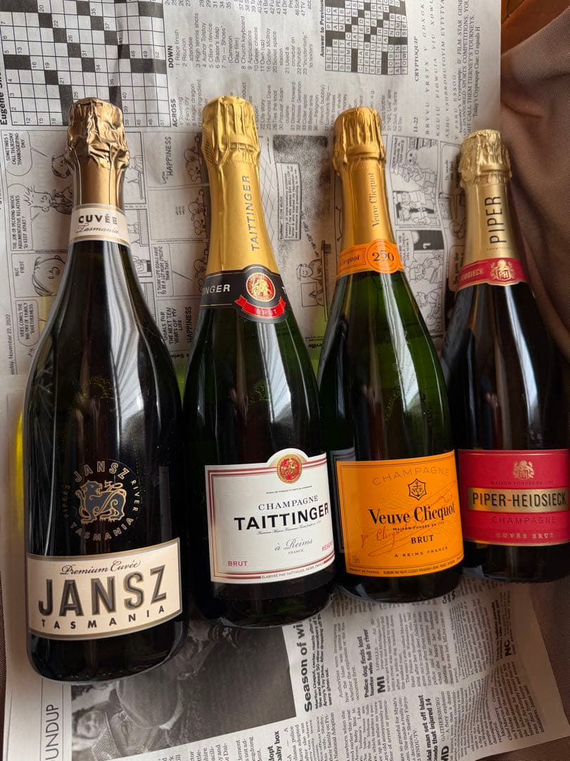 シャンパンセット　ヴーヴクリコ　テタンジェ　パイパーエドシック　４本