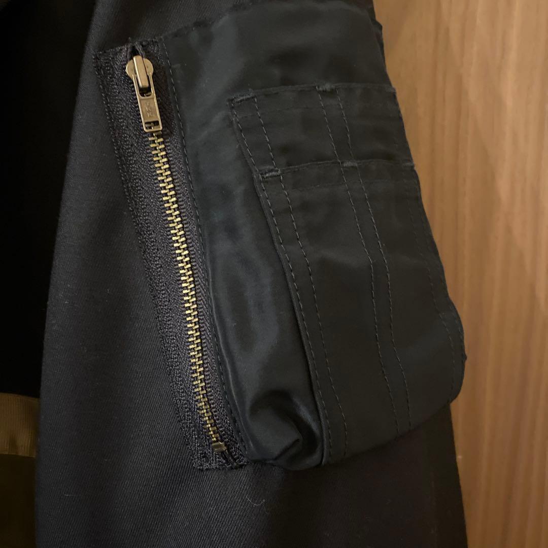 AULA AILA ショートトレンチ　MA1 ネイビー・オリーブバイカラー