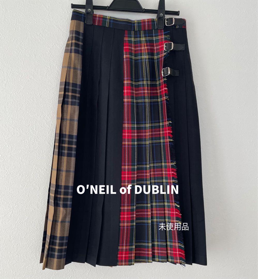 O′NEIL of DUBLIN チェックプリーツスカート ミディ丈