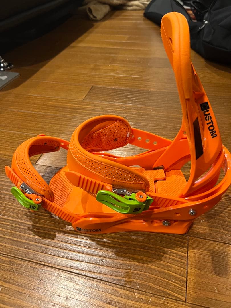 【訳あり】Burton CUSTOM ビンディング　M オレンジ