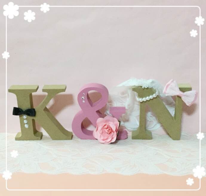 なつき様確認用♡ウエディングバージョン・イニシャルオブジェ