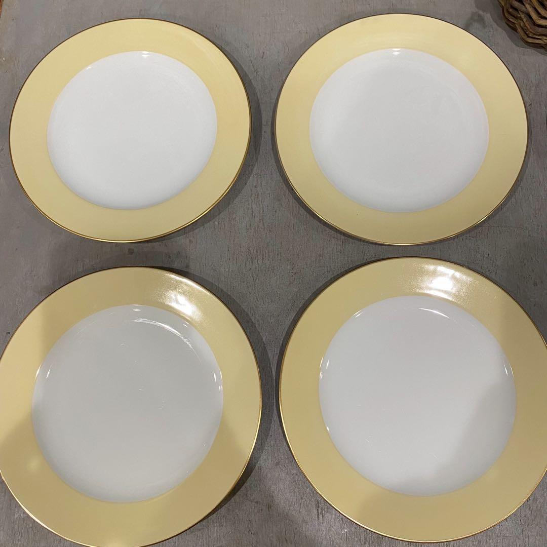 大倉陶園 イエロー デザート皿 19.5cm 食器 セット インテリア