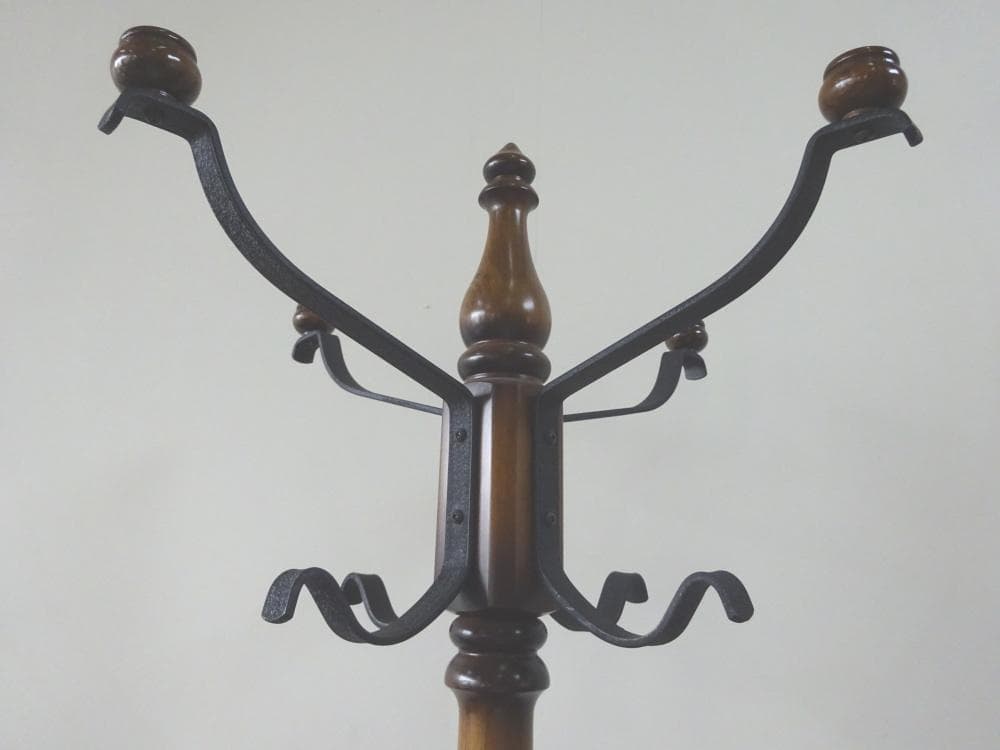 カリモク　コロニアル　ポールハンガー　ハンガーラック　帽子掛け　美品