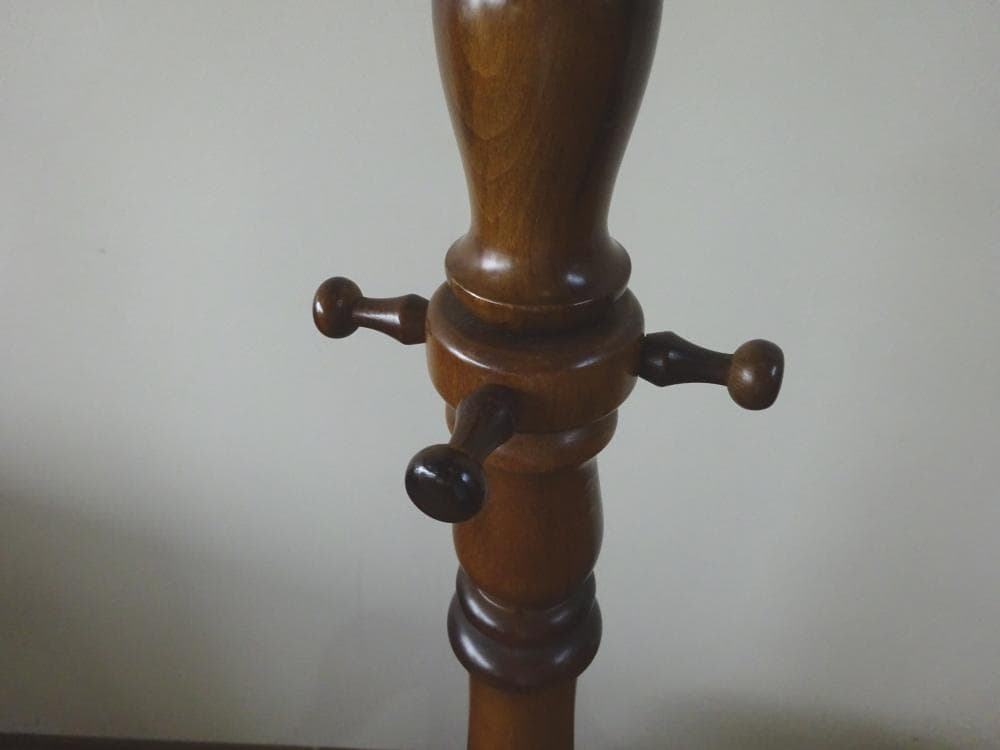 カリモク　コロニアル　ポールハンガー　ハンガーラック　帽子掛け　美品