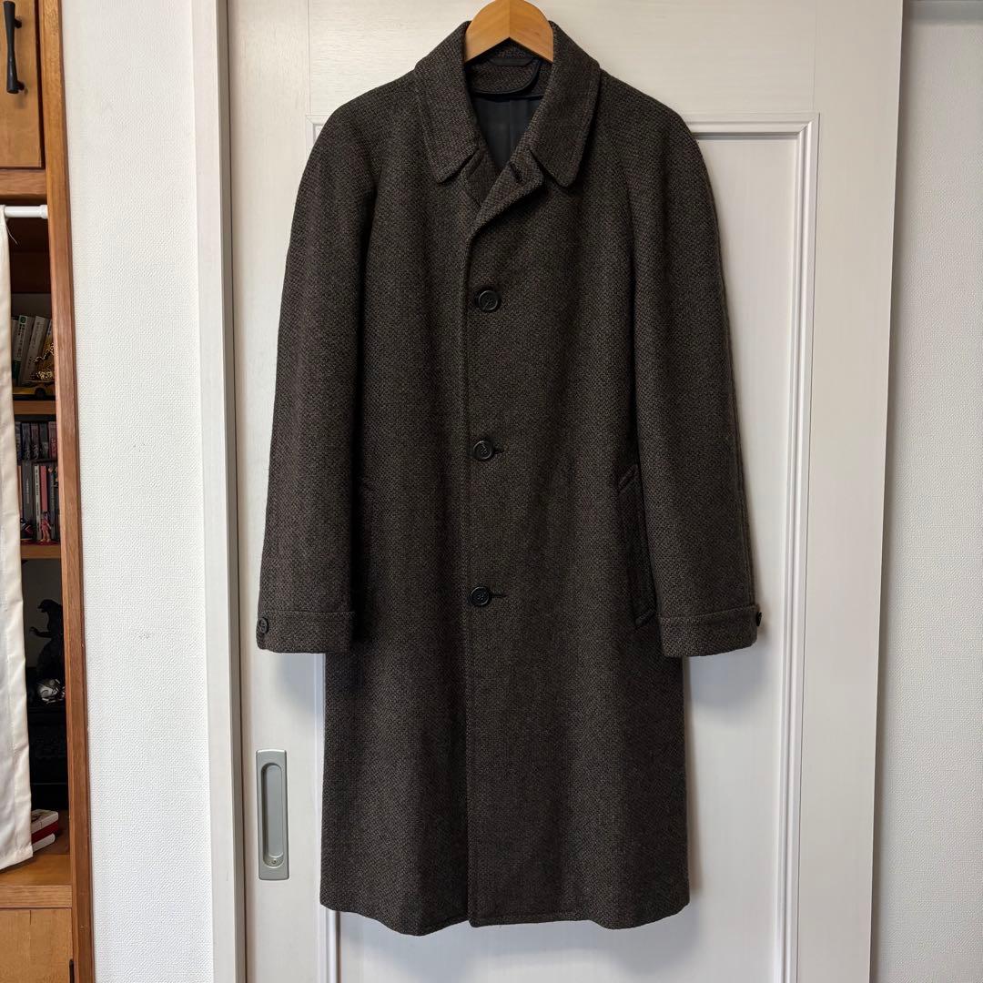 50's 〜 60'sウール　ツイード　ステンカラーコート　バルカラーコート