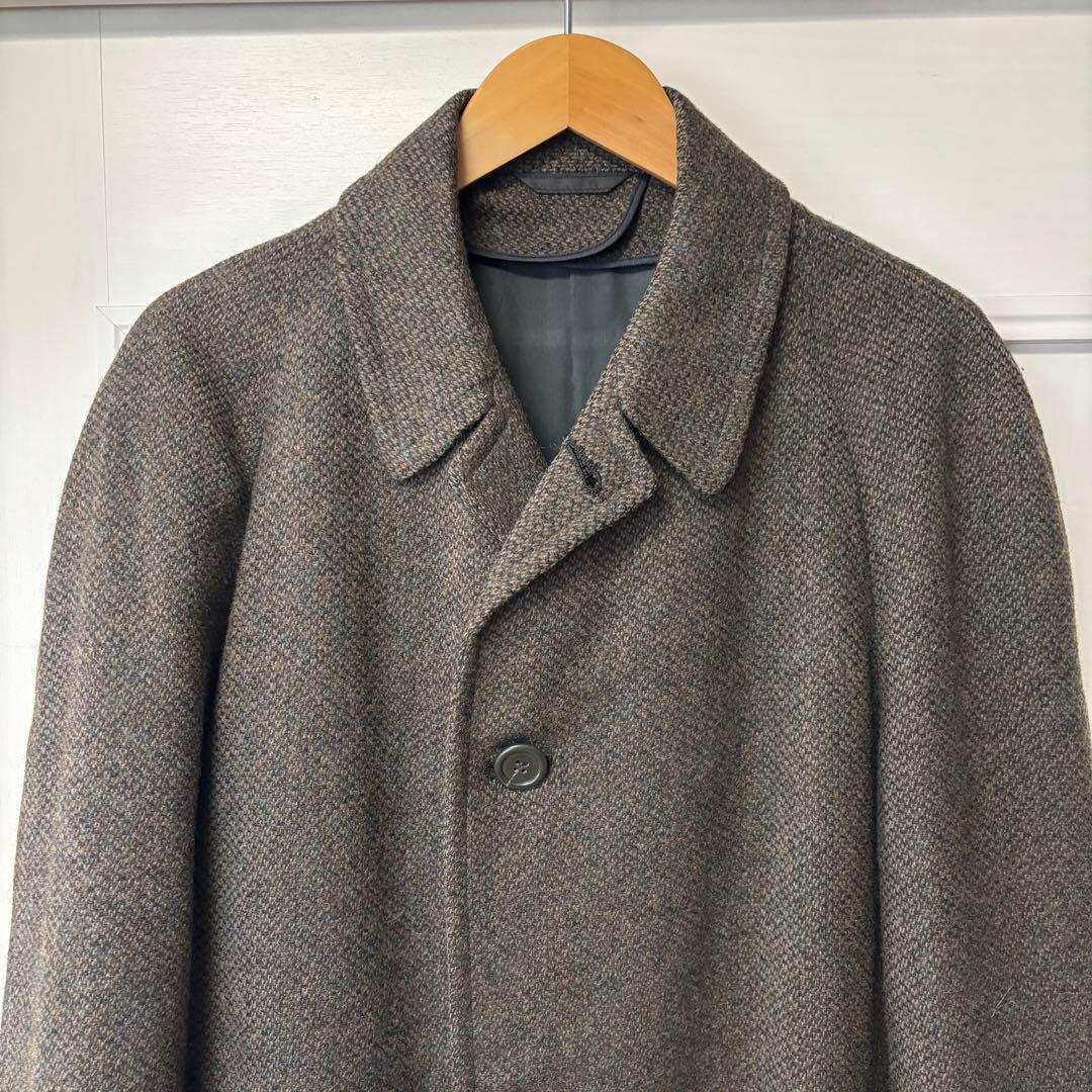 50's 〜 60'sウール　ツイード　ステンカラーコート　バルカラーコート