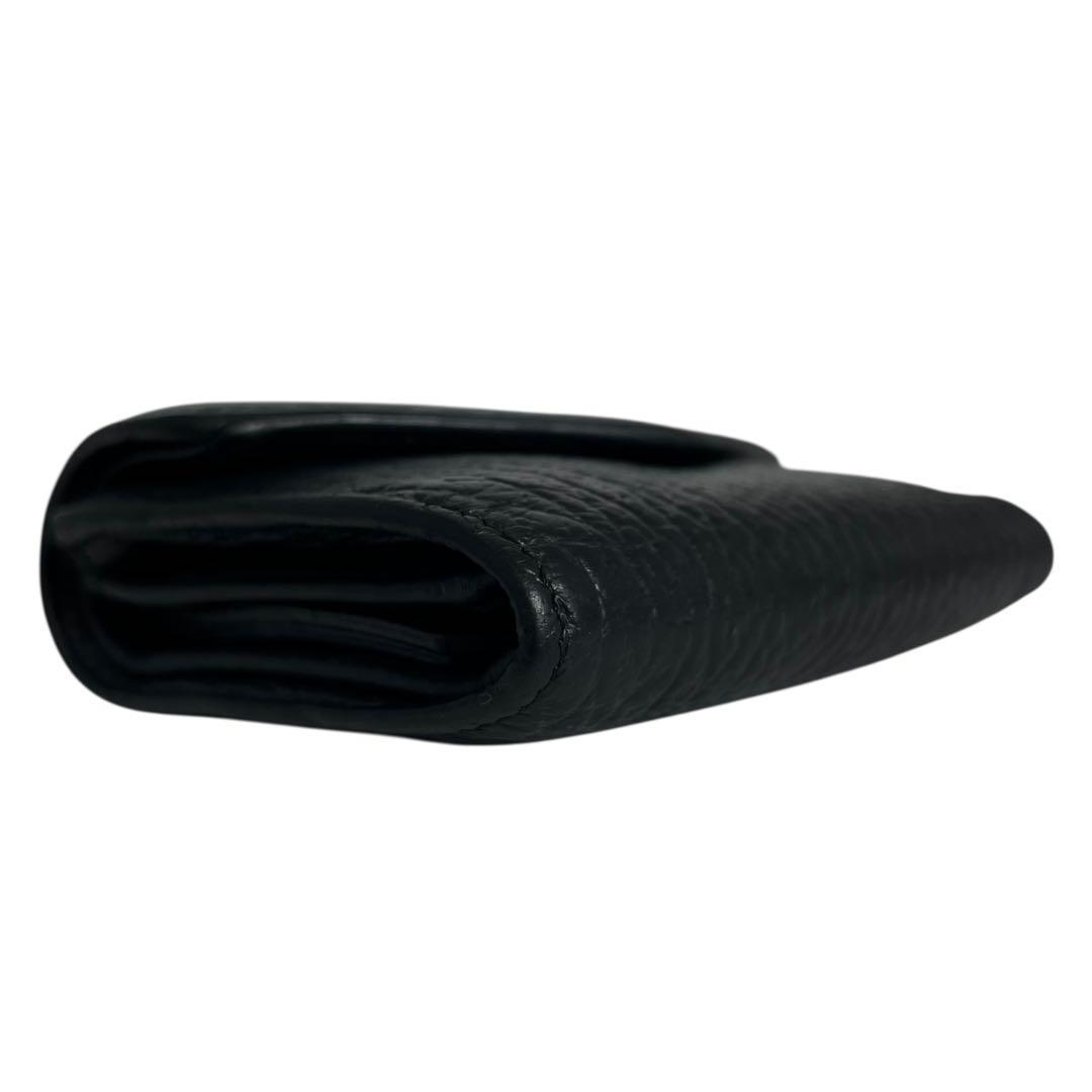 希少✨メゾンマルジェラ トリフォールドウォレット 4ステッチ レザー 黒